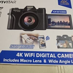 Vivitar Black 4K WiFi Digital Camera